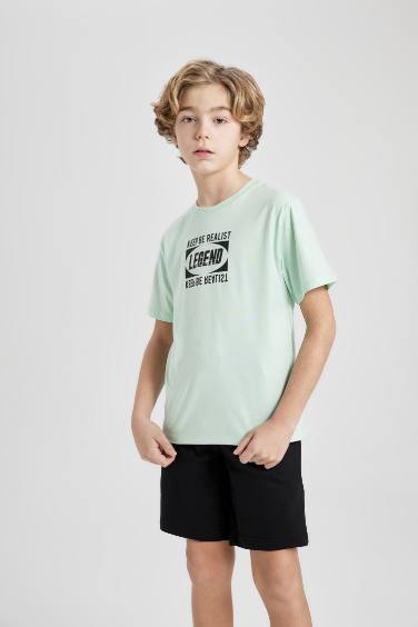 Boy Crew Neck Printed Short Sleeve T-Shirt