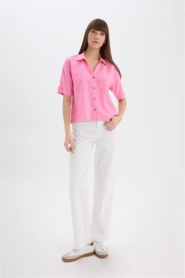 бокси фит Қысқа жеңді көйлек