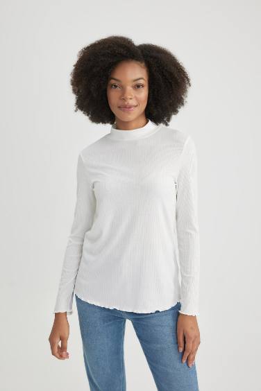 Regular Fit Ribana Long Sleeve Top