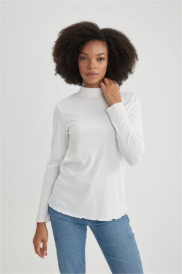 Regular Fit Ribana Long Sleeve Top