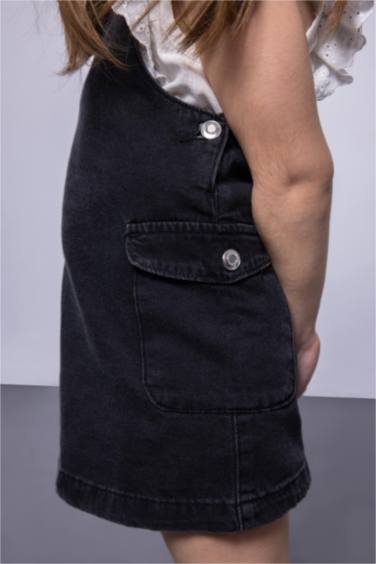 Baby Girl Strappy Denim Dress