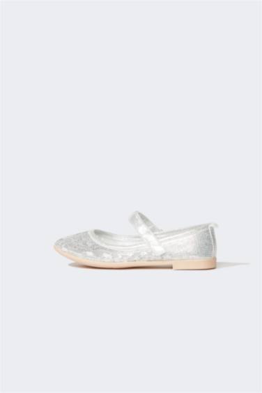 Girl Faux Leather Flat Sole Babet