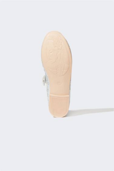 Girl Faux Leather Flat Sole Babet