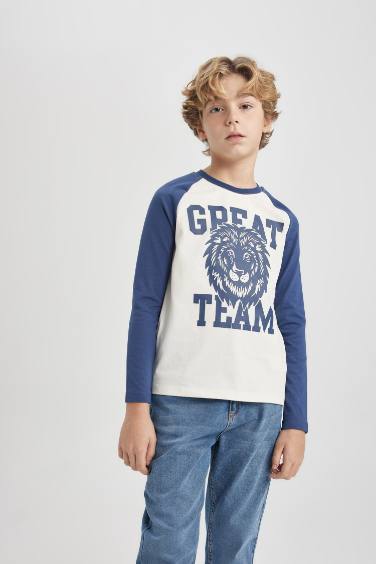 Boy Regular Fit Crew Neck Cotton T Shirt