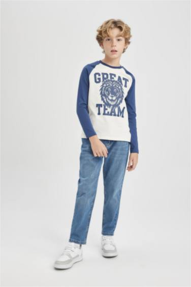 Boy Regular Fit Crew Neck Cotton T Shirt