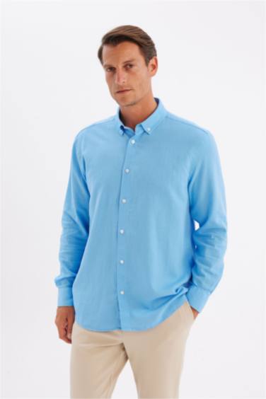 Рубашка свободного кроя из хлопка