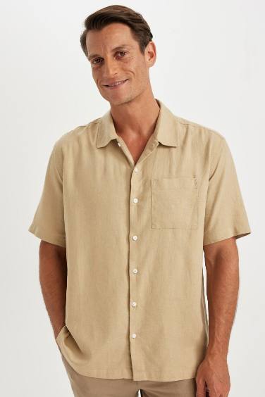 Relax Fit Polo Collar Short Sleeve Shirt