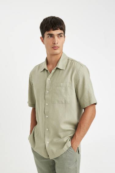 Relax Fit Polo Collar Short Sleeve Shirt