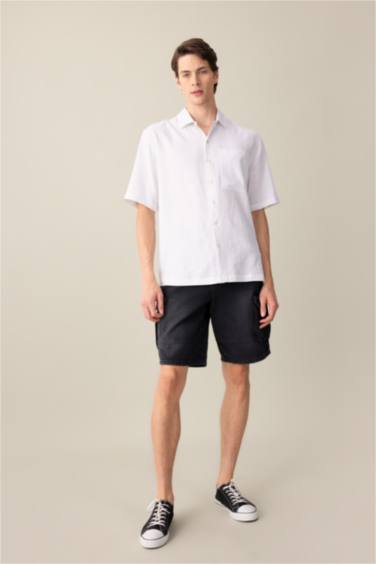 Relax Fit Polo Neck Short Sleeve Shirt