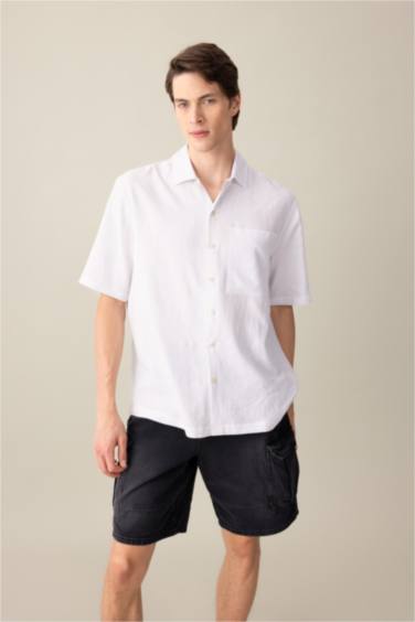 Relax Fit Polo Neck Short Sleeve Shirt
