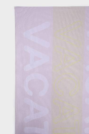 Kadın Desenli Pamuklu Plaj Havlusu