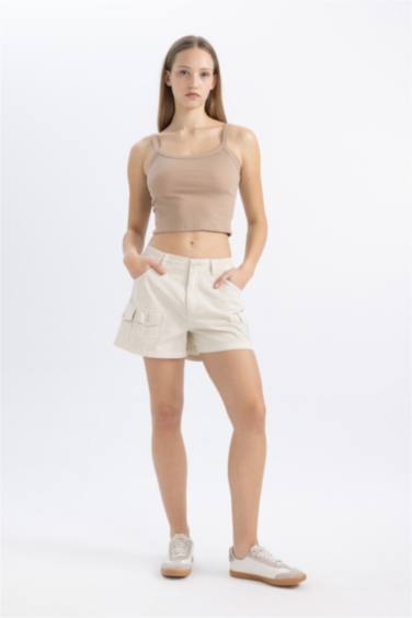 Шорты стандартного кроя из габардина, Coool