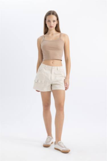 Шорты стандартного кроя из габардина, Coool