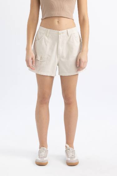 Шорты стандартного кроя из габардина, Coool