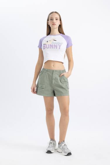 Regular Fit Gabardine Shorts