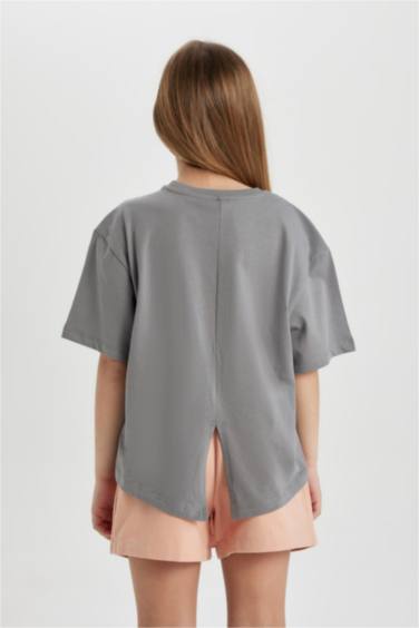 Girl Relax Fit Crew Neck Short Sleeve T-Shirt