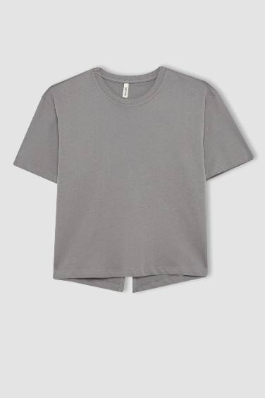 Girl Relax Fit Crew Neck Short Sleeve T-Shirt