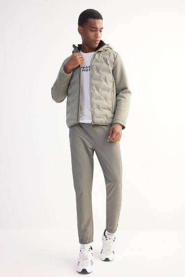 DeFactoFit Dokuma Esnek Multifonksiyonel Sporcu Jogger Eşofman Altı Slim Fit Dar Kesim Çift Cepli