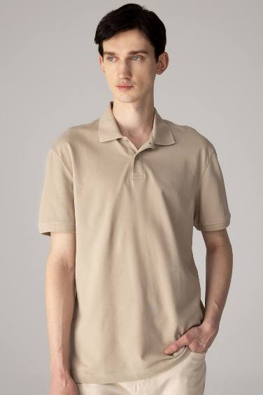 New Regular Fit Polo Collar Pique Polo T-Shirt