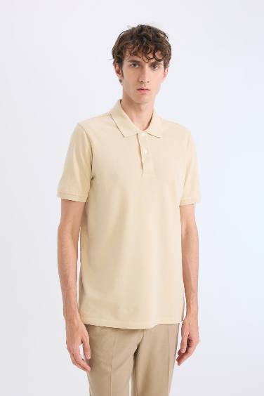 Regular Fit Polo Collar Pique Polo T-Shirt