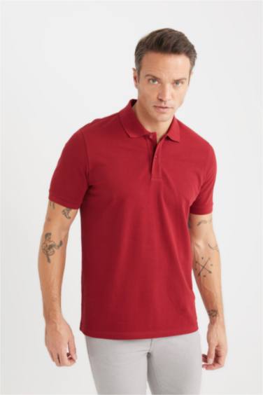 Regular Fit Polo Collar Pique Polo T-Shirt
