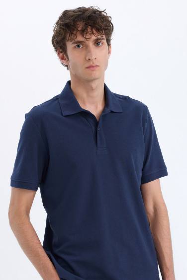 Regular Fit Polo Collar Pique Polo T-Shirt