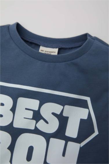 Baby Boy Crew Neck Printed Sleeveless T-Shirt