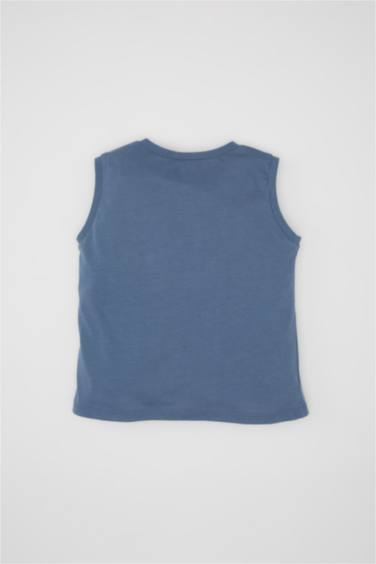 Baby Boy Crew Neck Printed Sleeveless T-Shirt