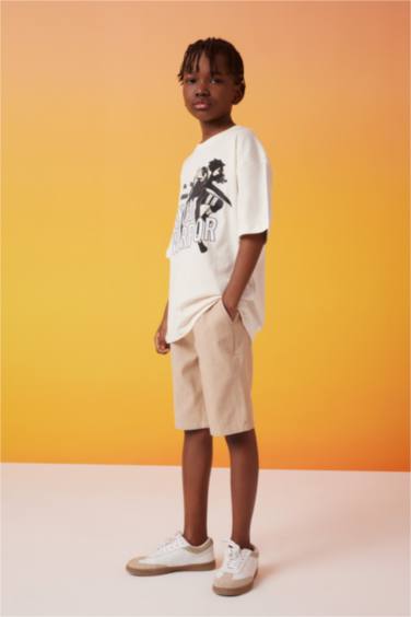 Boy Oversize Fit Crew Neck Printed T-Shirt