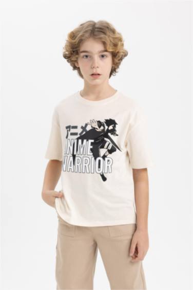 Boy Oversize Fit Crew Neck Printed T-Shirt