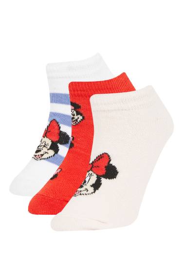 Lot de 3 paires de Chaussettes Courtes Mickey & Minnie pour Fille