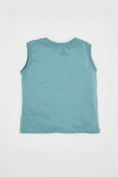 Baby Boy Crew Neck Printed Sleeveless T-Shirt