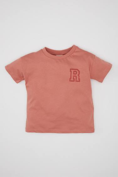 Baby Boy Crew Neck Printed Short Sleeve T-Shirt