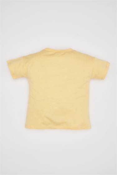 تيشيرت ولادي نص كم قصة عادية برقبة مستديرة