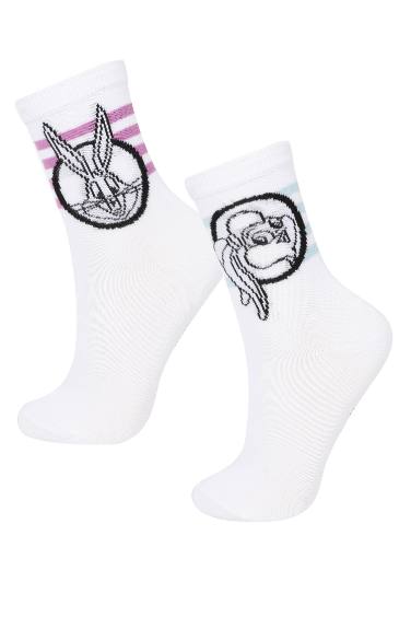 Girl Looney Tunes 2 Piece Cotton Long Socks