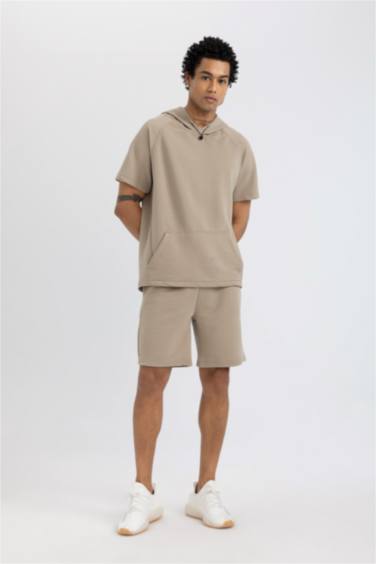 DeFactoFit Standard Fit Hooded T-Shirt
