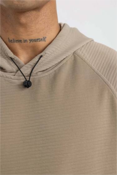 DeFactoFit Standard Fit Hooded T-Shirt