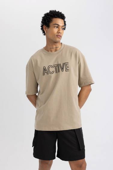 DeFactoFit Oversize Fit Embroidered T-Shirt