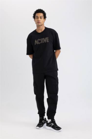 DeFactoFit Oversize Fit Embroidered T-Shirt