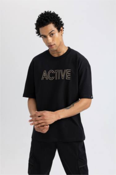 DeFactoFit Oversize Fit Embroidered T-Shirt