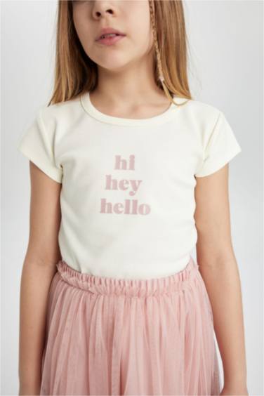 تيشيرت بناتي سليم فيت نص ردن