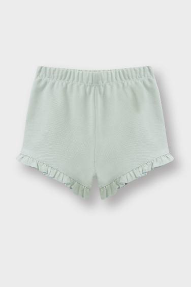 Baby Girl Regular Fit Pique Shorts