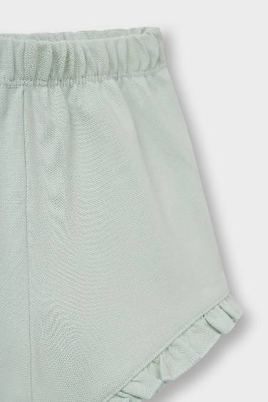 Baby Girl Regular Fit Pique Shorts