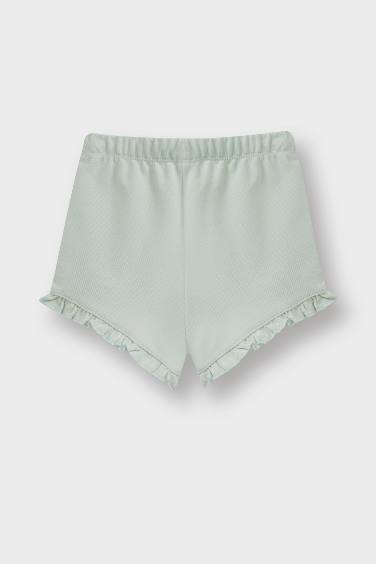 Baby Girl Regular Fit Pique Shorts