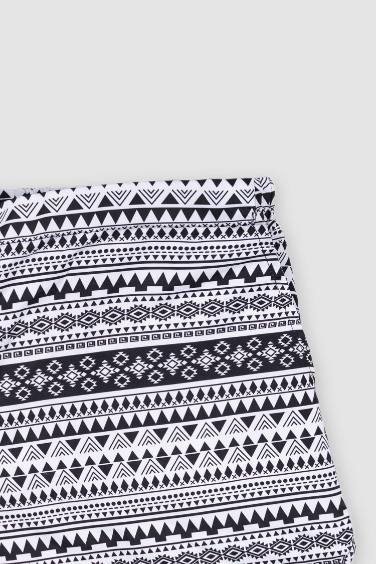 Fall in Love Regular Fit Ethnic Patterned Swim Shorts