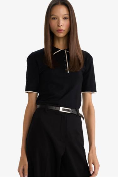 Свитер с воротником поло Fitted