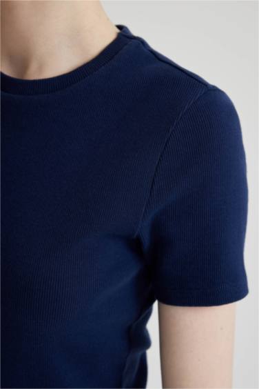 فستان قصير نص ردن مضلع بوديكون