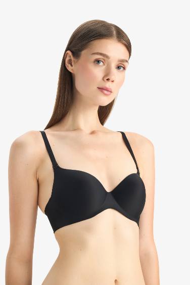 Micro Kaplı Yarım Dolgulu Balenli Tişört Bra-Fall in Love