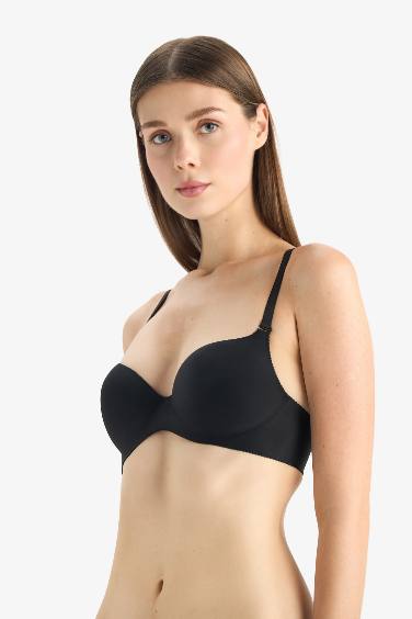 Micro Kaplı Yarım Dolgulu Balenli Tişört Bra-Fall in Love