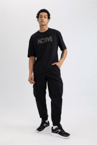 DeFactoFit Oversize Fit Cargo Pocket Woven Trousers